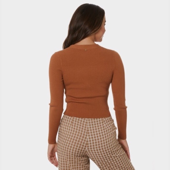 RUSTY | Cali Long Sleeve Cardigan Knit Top Butterscotch - Picture 4 of 5